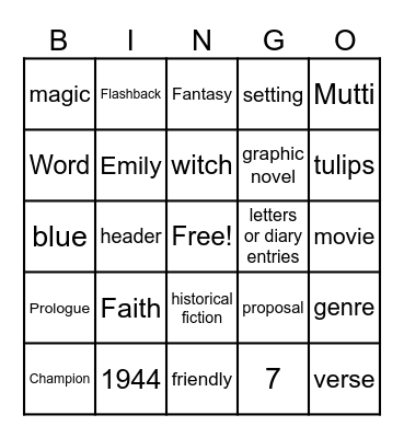 IWP Bingo! Bingo Card