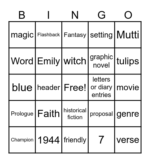IWP Bingo! Bingo Card