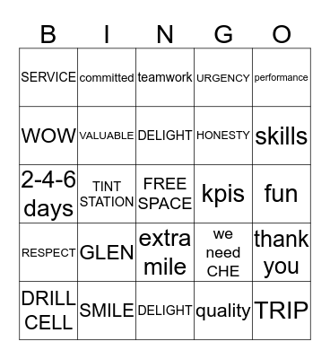 PRE-SPRING FLING Bingo Card