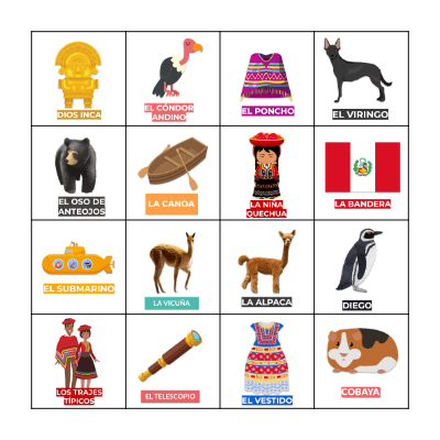 LOTERÍA DE PERÚ KALLPACHAY Bingo Card
