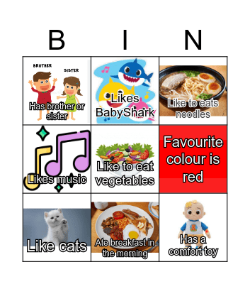 Getting To Know You Bingo Card