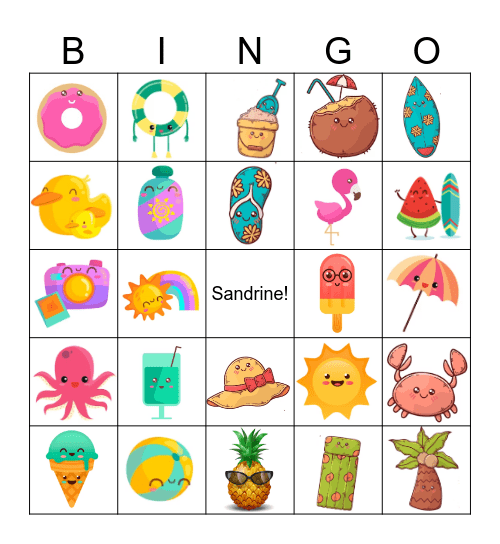 Bonne fête Sandrine! Bingo Card