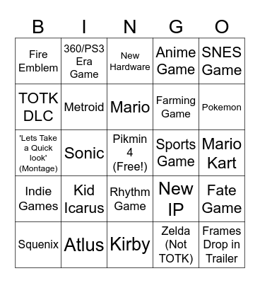 6/21/23 Bingo Card