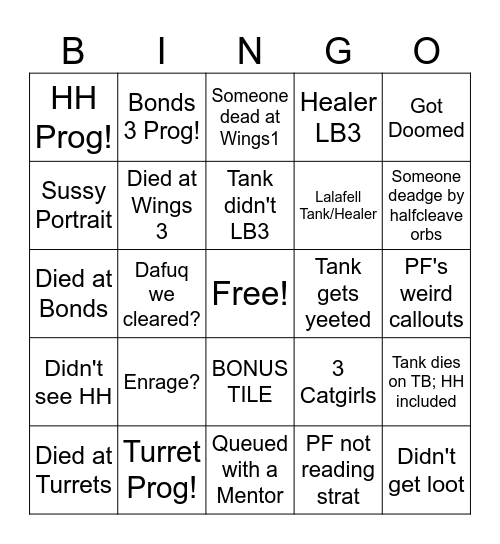 P10S Bingo Card