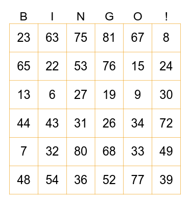 HQ SUMMER BINGO Card
