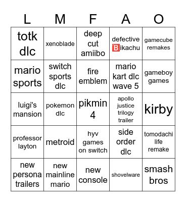 direct Bingo Card