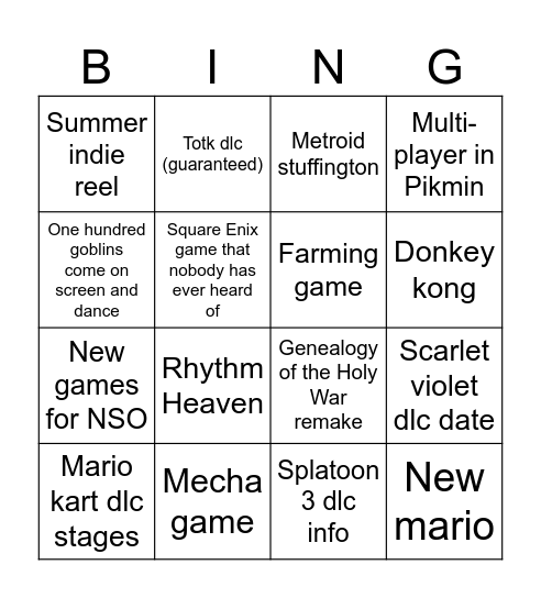 Bigo Bingo Card