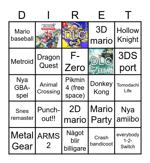 NINTENDO DIRECT 21 JUNI 2023 Bingo Card