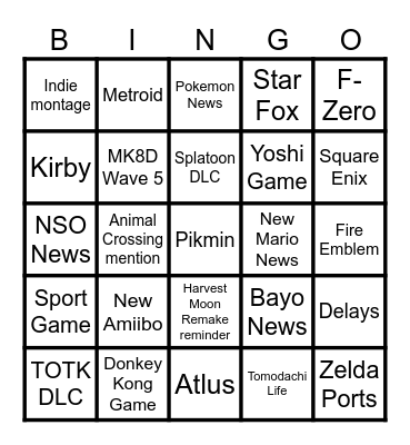 Direct Bingo Card