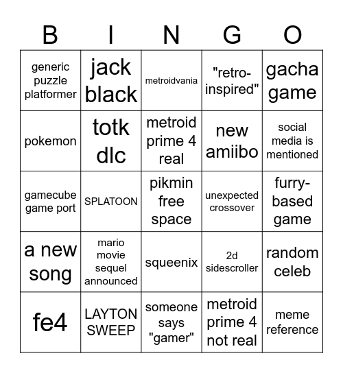 reading rainbow nintendy Bingo Card