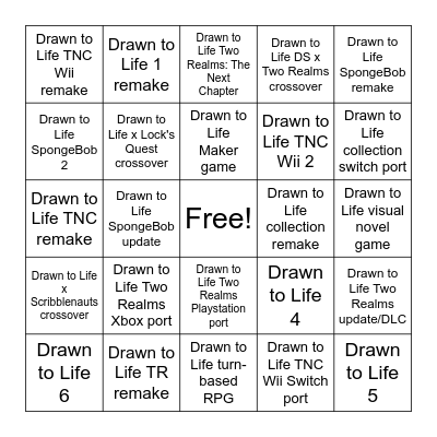 Nintendo Direct Bingo Card