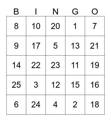 NewSmile New Year Party Bingo Card