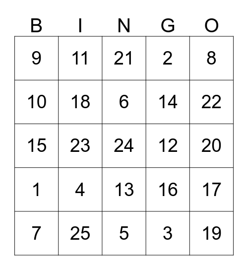 NewSmile New Year Party Bingo Card
