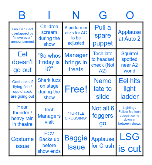 Bingo Blue & Beyond Bingo Card