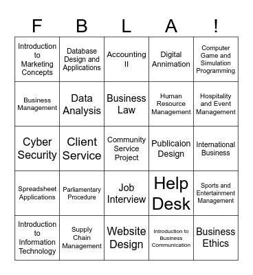 National Leadership Conference Bingo Card