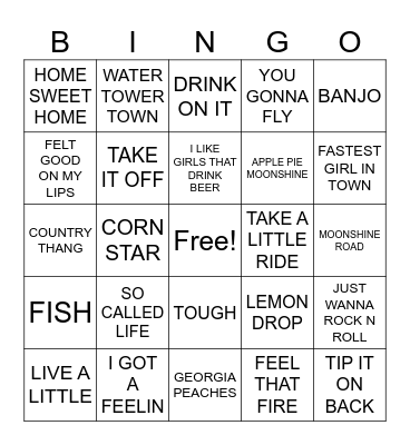 ELKS COUNTRY Bingo Card