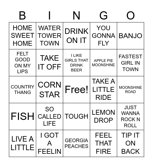 ELKS COUNTRY Bingo Card