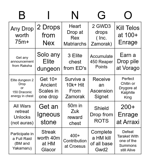 Pvm Bingo (Advanced) Bingo Card