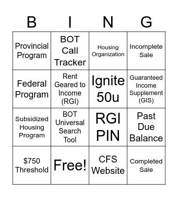Connected for Success Bingo Card