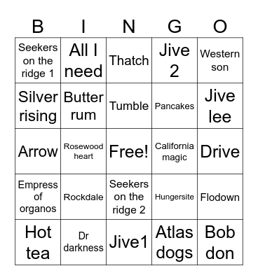 Wolfgangs bingo Card