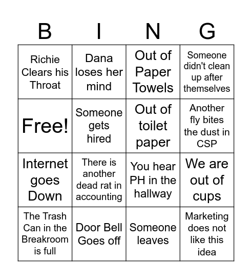 AngelTrax Bin Bingo Card