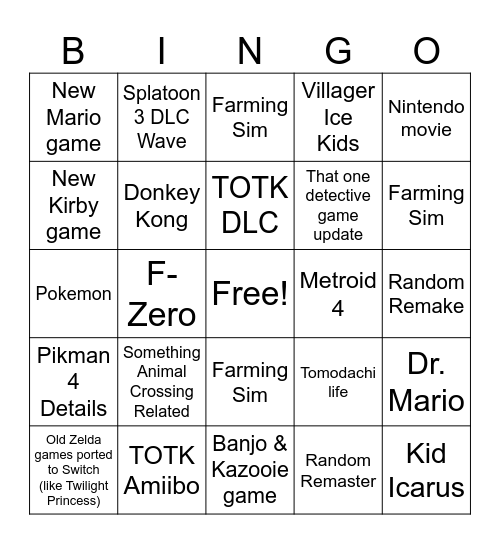 Gaby Direct Bingo Card