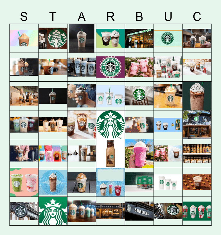 Starbucks Bingo Card