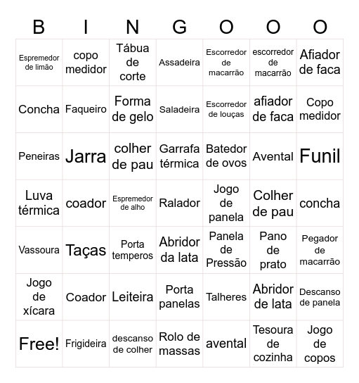 Bingo CHÁ DA LARI Bingo Card