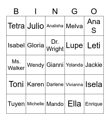 Mask Off! Bingo Card