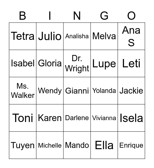 Mask Off! Bingo Card