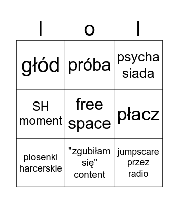 szara lilijka by studi Bingo Card