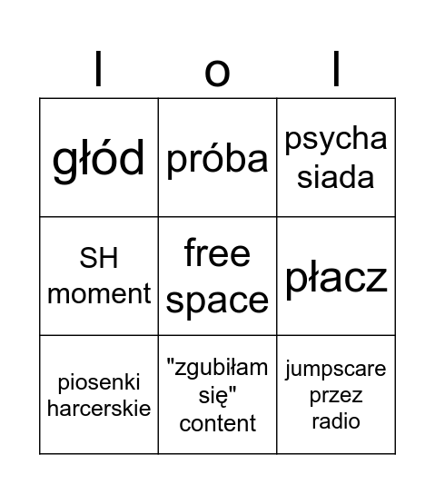 szara lilijka by studi Bingo Card