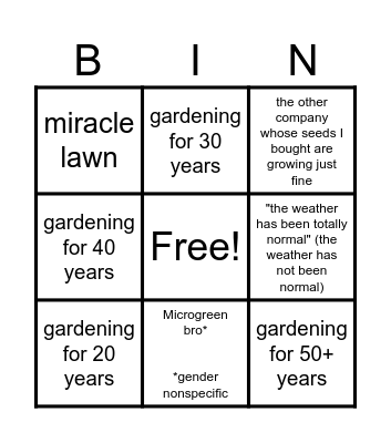 WCS CUSTOMER BINGO Card