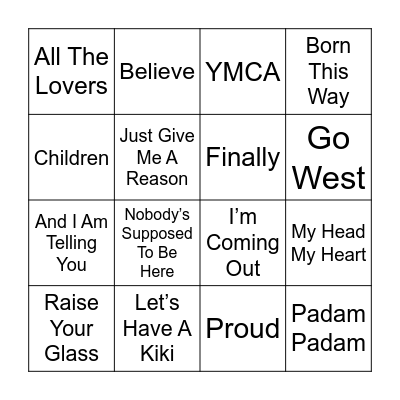 Pride 2023 Bingo Card