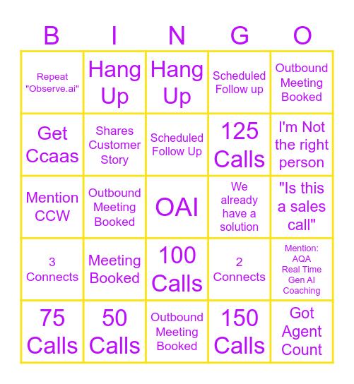 OAI Bingo Card