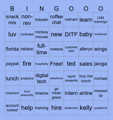 Summer Bingo (Intern Edition) Bingo Card