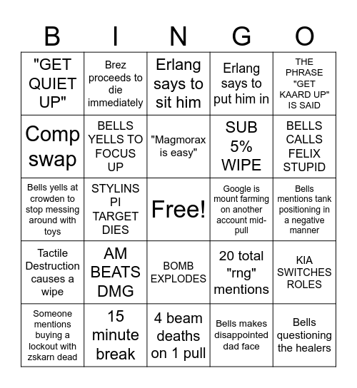 AM 6/21 WATCH PARTY Bingo Card