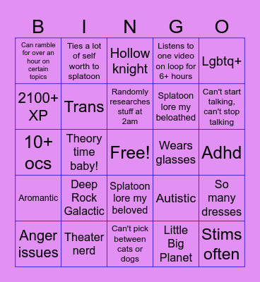 Ellie bingo Card