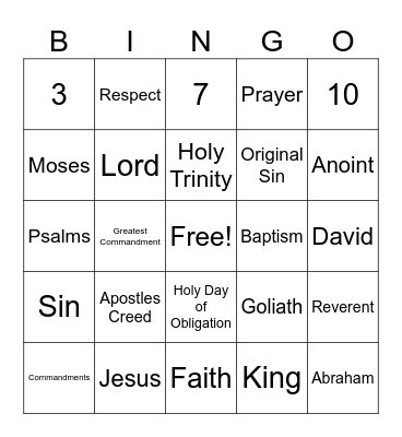 Chapter 7 & 8 Bingo Card