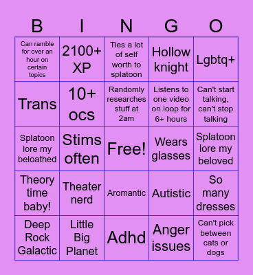 Ellie bingo Card