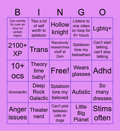 Ellie bingo Card