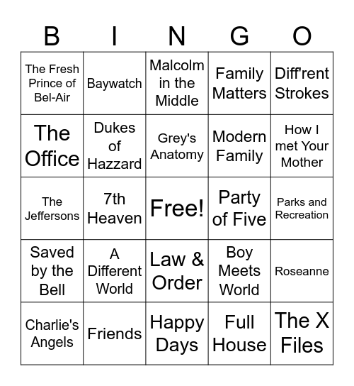 MUSIC BINGO Card