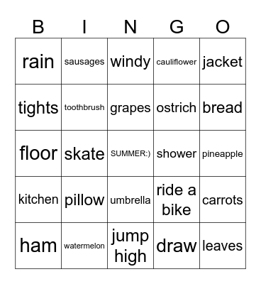 2.2 Bingo Card