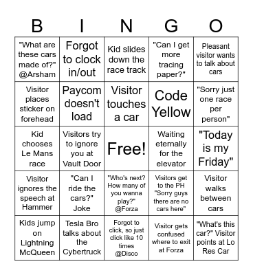 Education Team Bingo Card