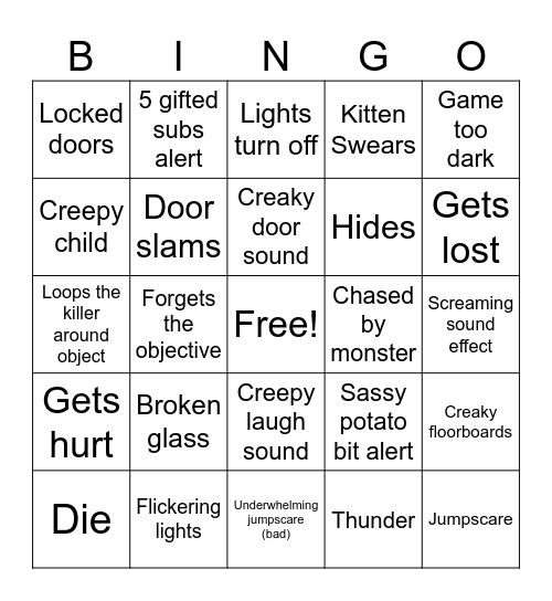 Spookathon Bingo Card