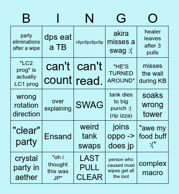 P9S BINGO Card