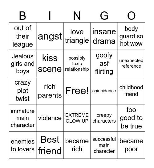 msa Bingo Card