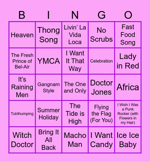 Cheese and Crackers Bingo Card