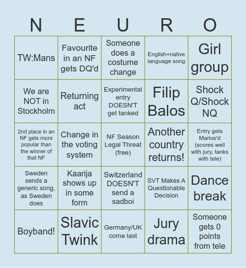 AO'S ESC 2024 BINGO Card