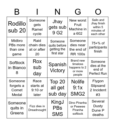 Summer 2023 602 Bingo Card